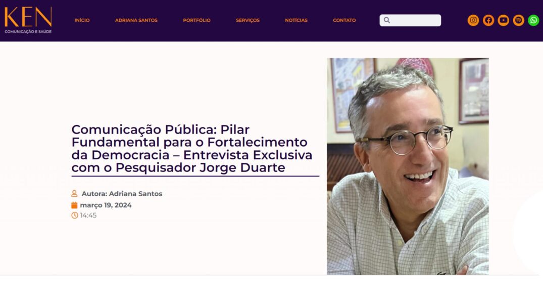 Comunicação Pública: Pilar Fundamental para o Fortalecimento da Democracia – Entrevista Exclusiva com o Pesquisador Jorge Duarte